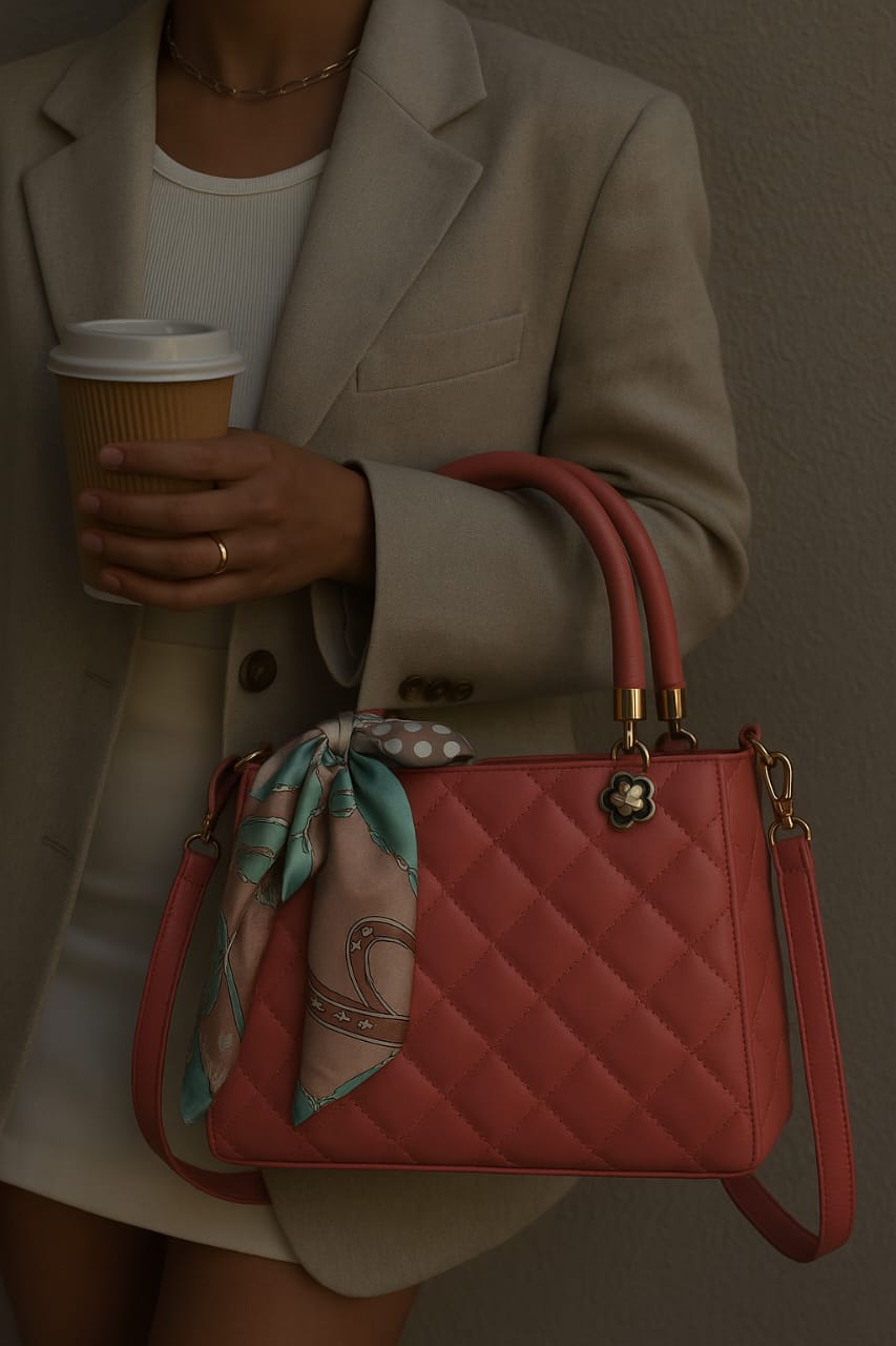 Hand Bag For Women. Stylish Ribbon Hand Bag with strap