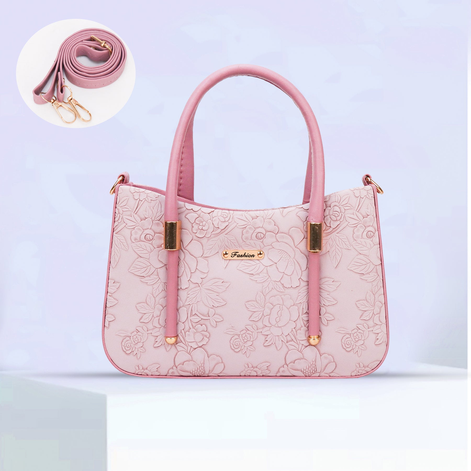 FLOWER PRINT SLING BAG - pink colour