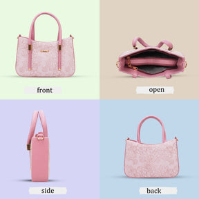 FLOWER PRINT SLING BAG - pink colour