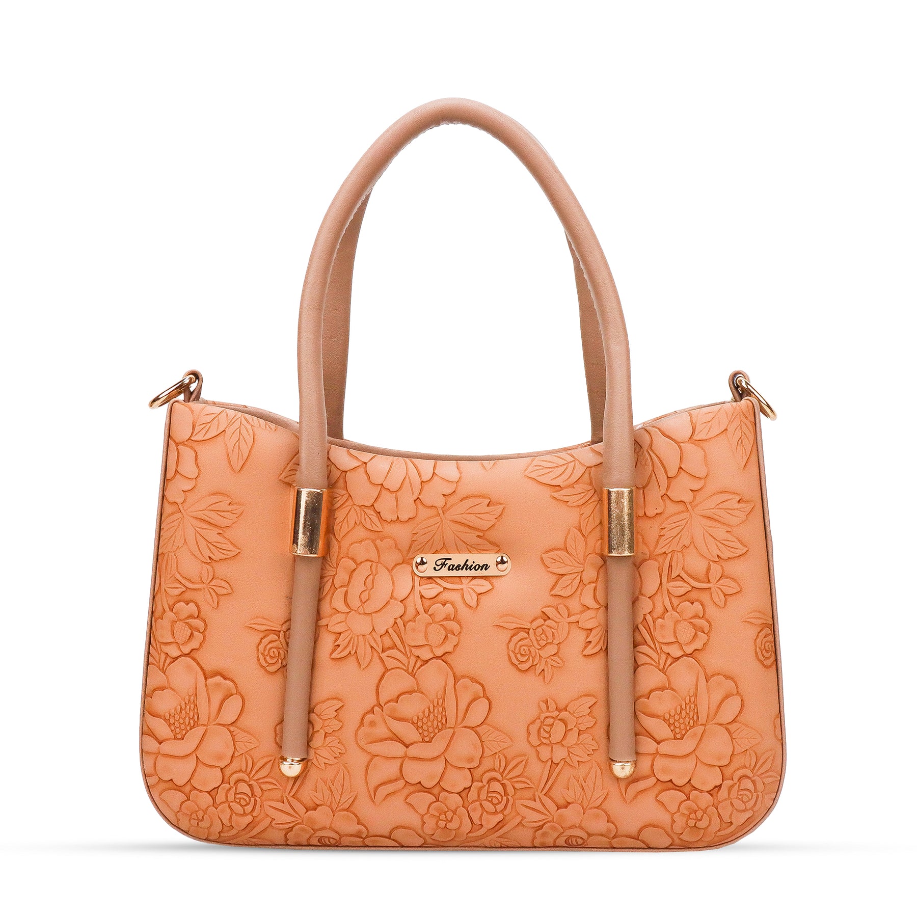 FLOWER PRINT SLING BAG - light tan  colour