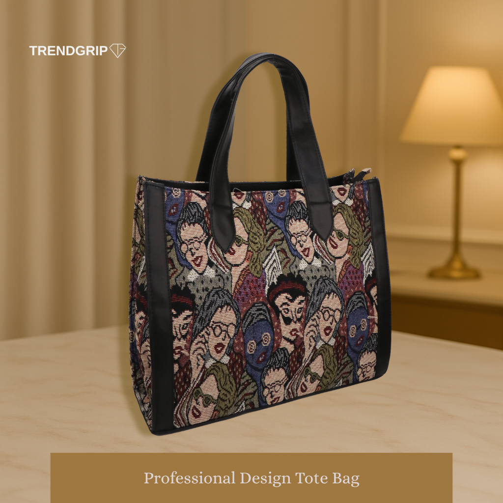 Stylish Tote Bag for Women | Unique 3D Faceprint Design  | Multicolor Hand Bag | Undetectable Shoulder Straps