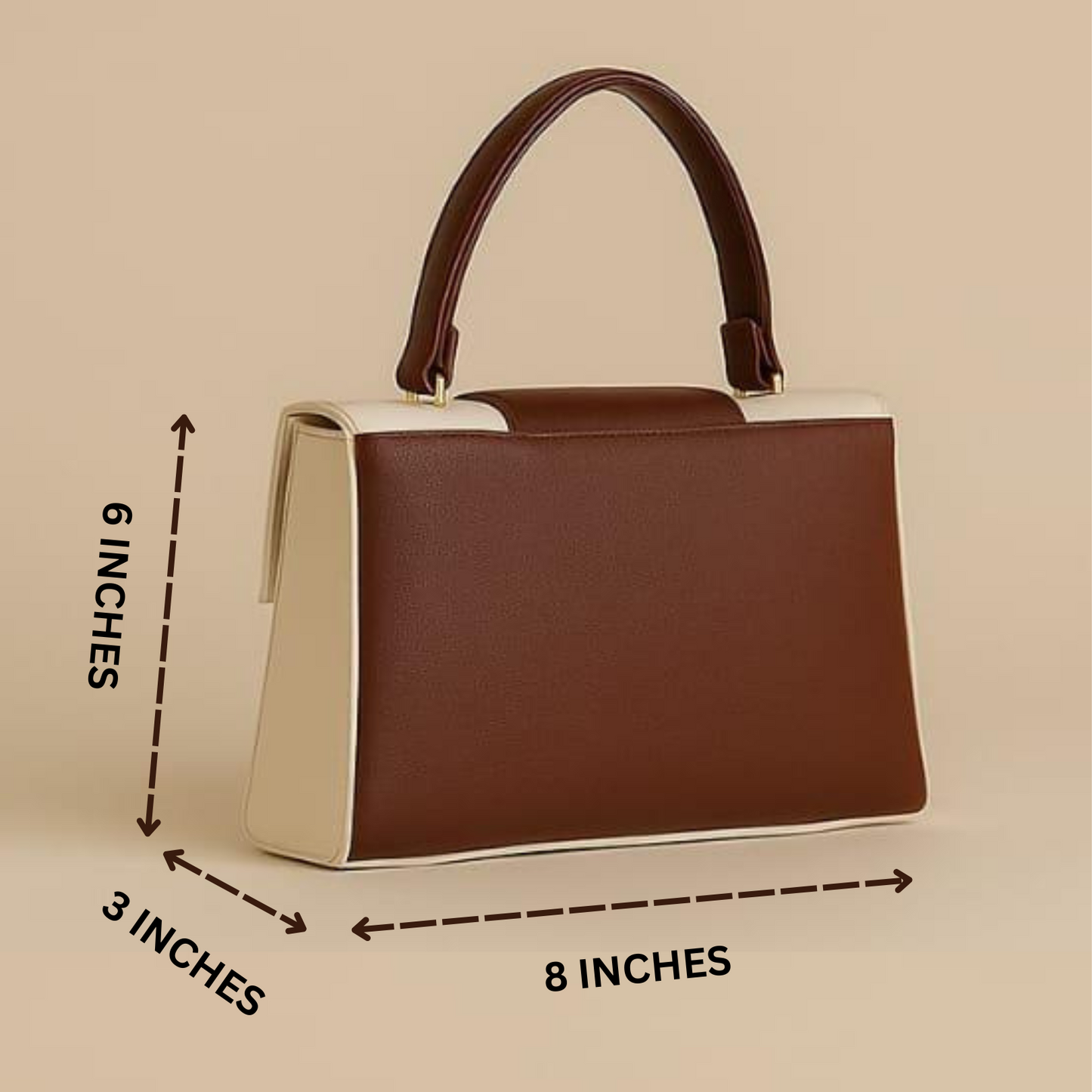 Trendgrip Two-Tone White & Lavender Elegant Handbag