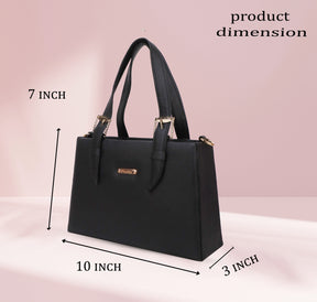 TRENDGRIP Hand Bag For Women. Stylish Black Color |  Hand Bag with strap