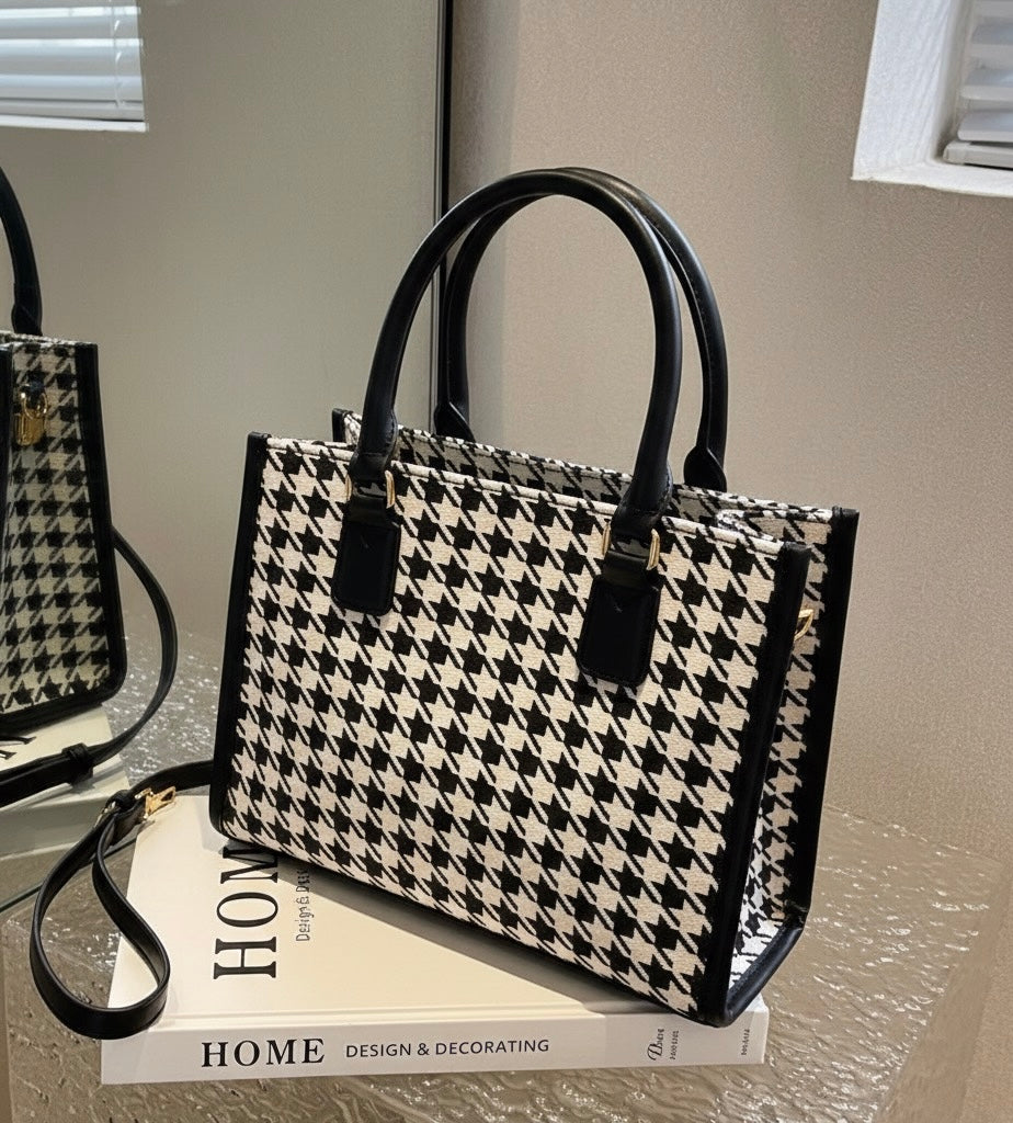 Premium Black & White Trendy Pattern Tote Bag