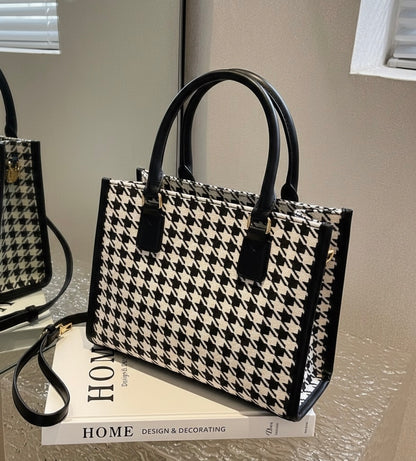 Premium Black & White Trendy Pattern Tote Bag