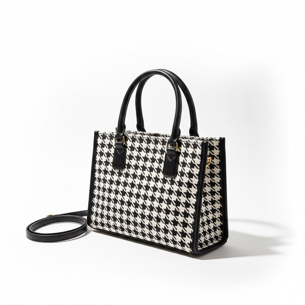 Premium Black & White Trendy Pattern Tote Bag