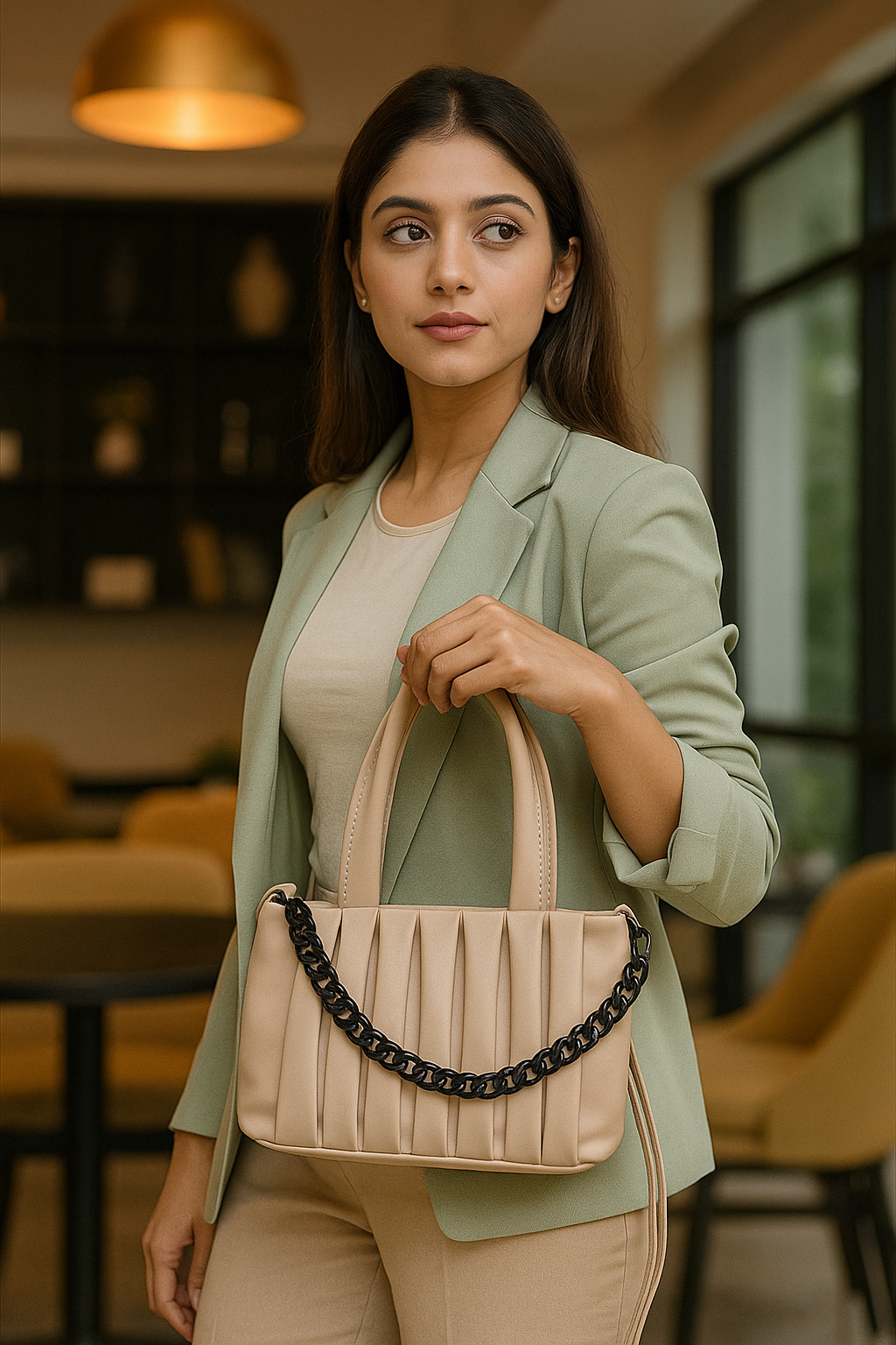 Luxury Designer Ladies Handbag – Elegant Structured  & Textured Finish | Premium Fashion Purse for Office, Party & Daily Use