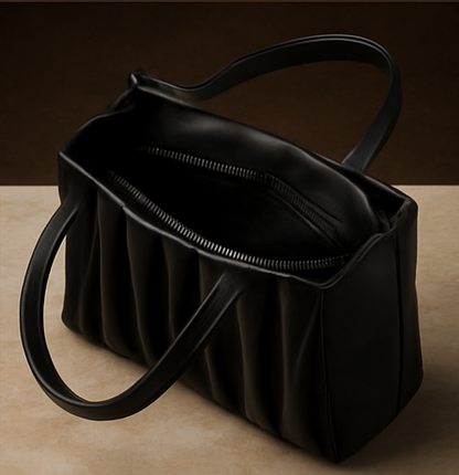 Luxury Designer Ladies Handbag – Elegant Structured  & Textured Finish | Premium Fashion Purse for Office, Party & Daily Use BLACK