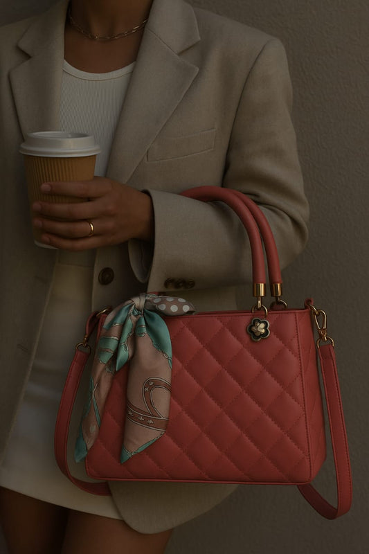 Hand Bag For Women. Stylish Ribbon Hand Bag with strap