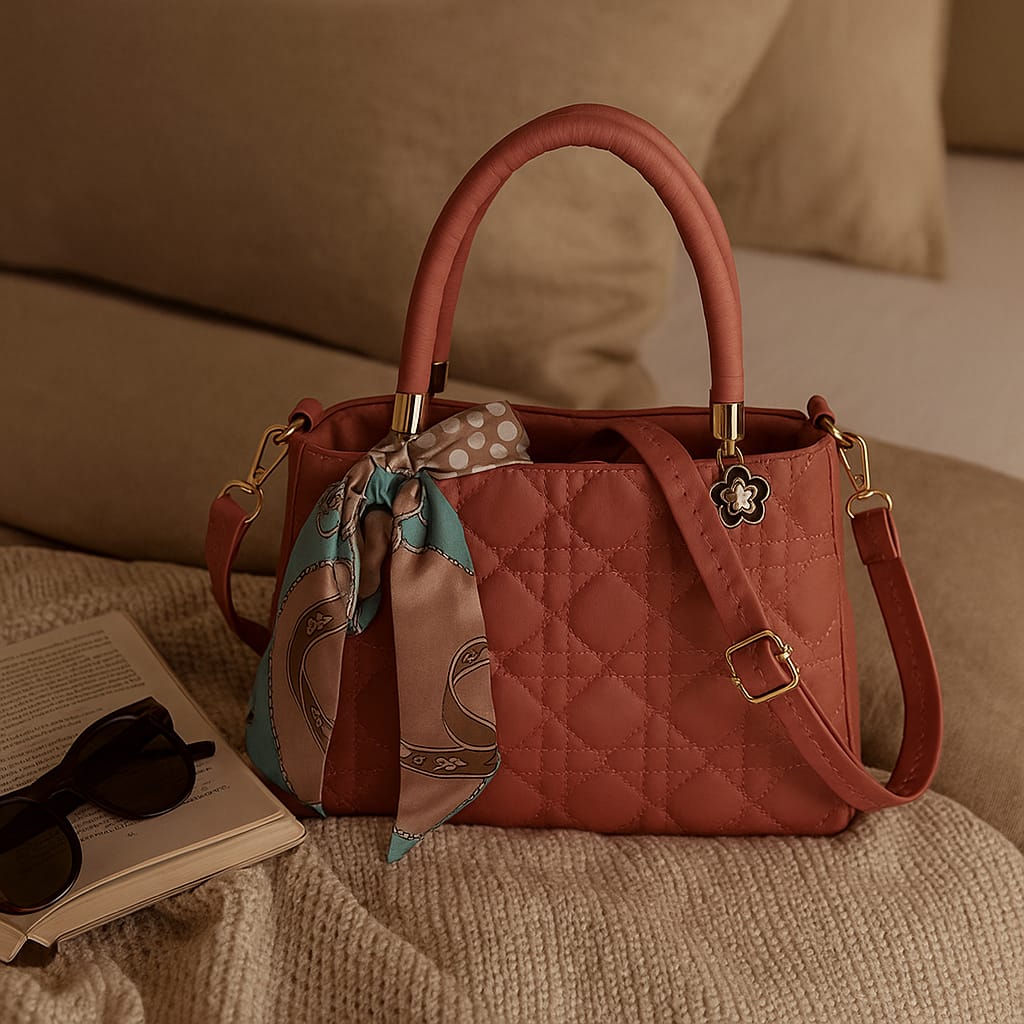 Hand Bag For Women. Stylish Ribbon Hand Bag with strap